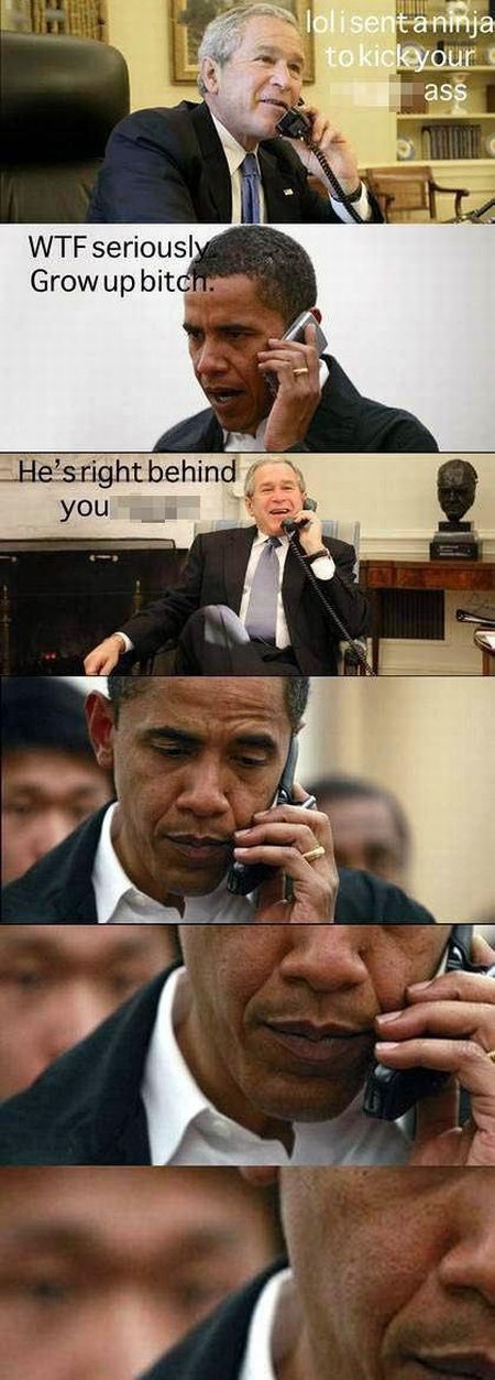 Bush vs. Obama: Ninja!