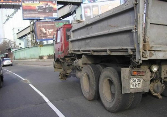 russischer Lastwagenfahrer