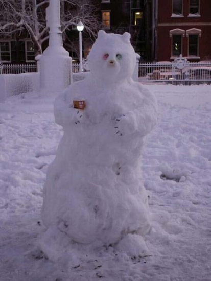 lustige Schneemänner - Bilder auf bildschirmarbeiter.com