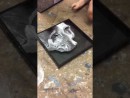 3D Skull Glass Painting