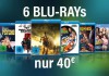 6 Blu-rays für 40 €