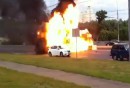 Auto explodiert