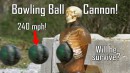 Bowlingkugel vs menschlicher Körper