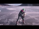 Eislaufen mit der Kettensäge