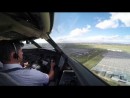 Flugzeug - Landung ( Cockpit view )