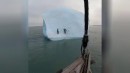 Klettern auf einem Eisberg