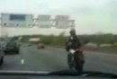 Motorradfahrer in Russland