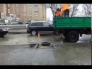 Straßenarbeiten in Russland