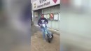 Vollbremsung mit E-Scooter