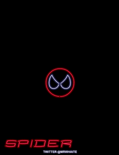 Filmposter als Neonreklame