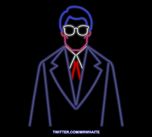 Filmposter als Neonreklame