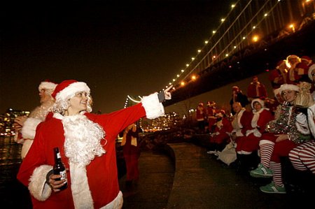 Aufmarsch der Weihanchtsmänner