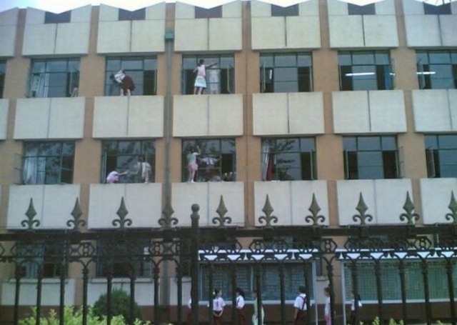 Fenster putzen in China