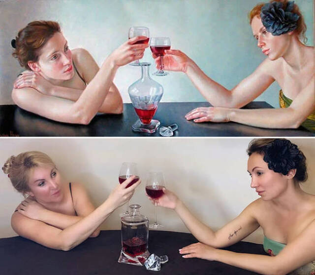 Gemälde nachgestellt