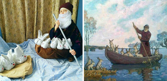 Gemälde nachgestellt