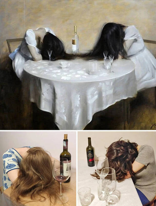 Gemälde nachgestellt