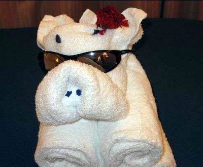 Kunst mit Badetüchern