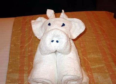 Kunst mit Badetüchern