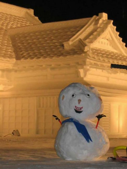 lustige Schneemänner