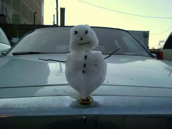 lustige Schneemänner