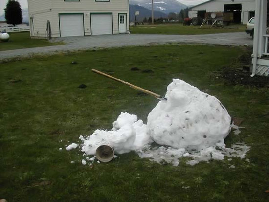 lustige Schneemänner