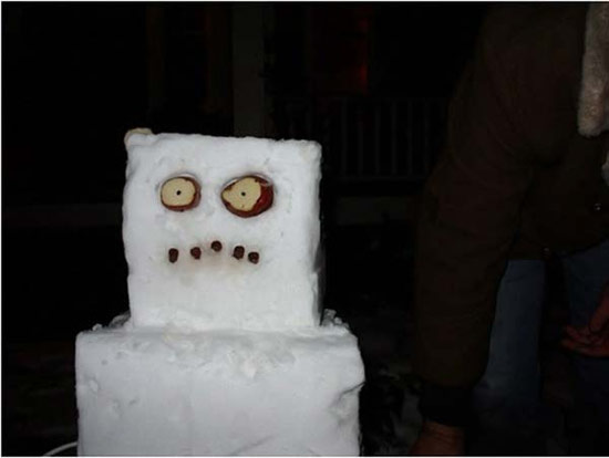 lustige Schneemänner