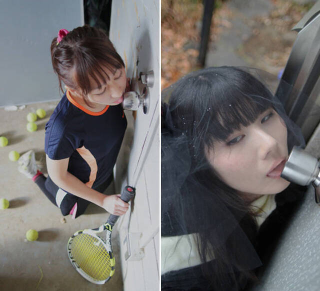 Türknauf / Türklinke lecken