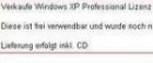 Verkaufe WinXP Pro - noch nicht registriert