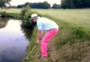 betrunkener Golfer