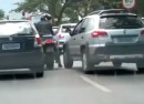 Frau vs. Biker