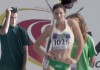Michelle Jenneke beim Aufwärmen