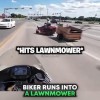 Motorrad vs Rasenmäher